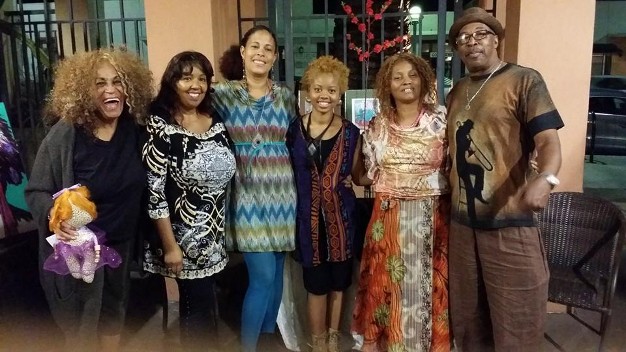 Eccentric poets and arroyo artist  Joyce miles, bozana Belokosa, Heather Hilliard, Roscoe Lee Owens