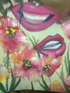 lips and flowers  smiles and kisses 